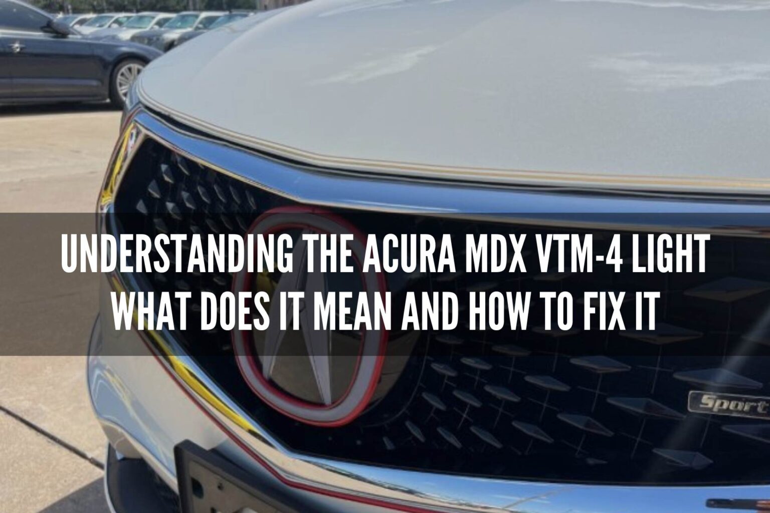 Decoding the Acura MDX VTM4 Light Causes and Solutions